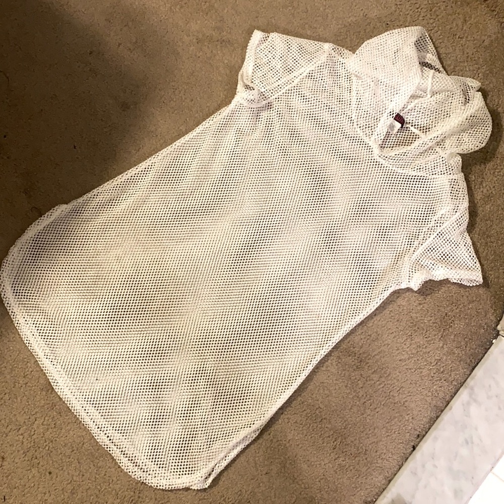 Hollow out swimsuit coverup with hood